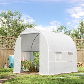 Large Walk-In Tunnel Greenhouse 2.5 x 2 x 2 m Galvanised Steel Frame