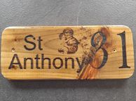 main image for ad sign, shed, golf, house number, sign, house number, St Anthony plaque