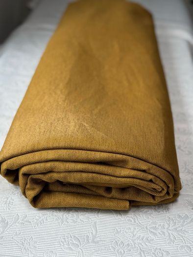 De Ploeg DIMMER 67 Premium Dutch Curtain Fabric in Gold / Bronze 300cm Wide