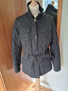 Barbour Black/Grey Jacket Size 12