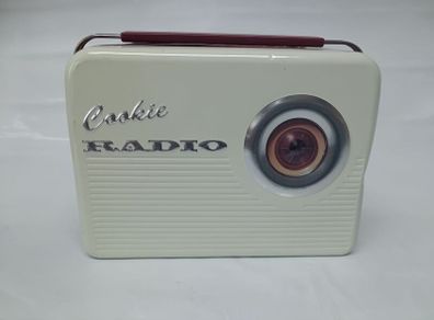Metal Radio Tin Lunchbox Cookie Vintage 1950s Style