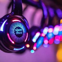 Headphones system silent disco