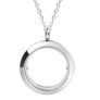 Silver tone floating memorial locket pendant Image 2