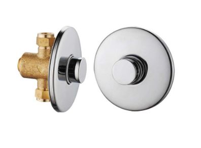 Built-in timed shower tap, Button