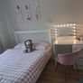 Bed ,4 foot 6 ,desk,Hollywood light ,chair Image 4