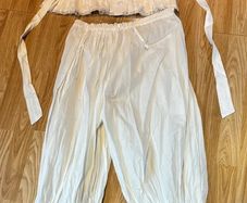 Vintage Lace Cotton Set Top and Bloomers Cottagecore Edwardian Picnic at Hanging Rock