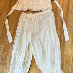 Vintage Lace Cotton Set Top and Bloomers Cottagecore Edwardian Picnic at Hanging Rock