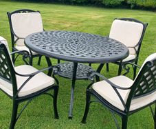 5 Piece Garden Dining Set in Cast Aluminium