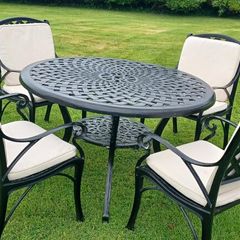 5 Piece Garden Dining Set in Cast Aluminium