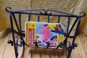 Vintage Wrought Iron Magazine Rack