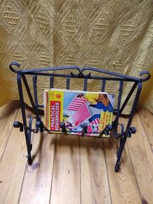 Vintage Wrought Iron Magazine Rack