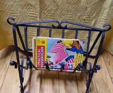 Vintage Wrought Iron Magazine Rack