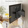 0.77" Ultra Slim TV Wall Bracket for 37-75 Inch TVs, Heavy Duty Full Moiton TV Wall Mount Up to 65kg, Swivel & Tilt TV Bracket for Flat/Curve Screens, Max VESA 400x400mm Image 7