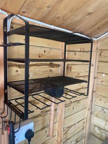 Black Metal Tool Storage Shelf