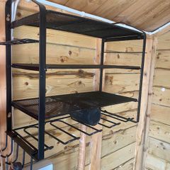 Black Metal Tool Storage Shelf