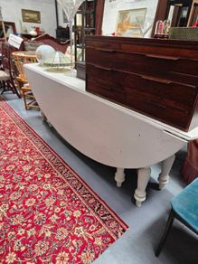 large painted pine hunt table