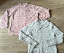2 girls fluffy sweaters 8-10y