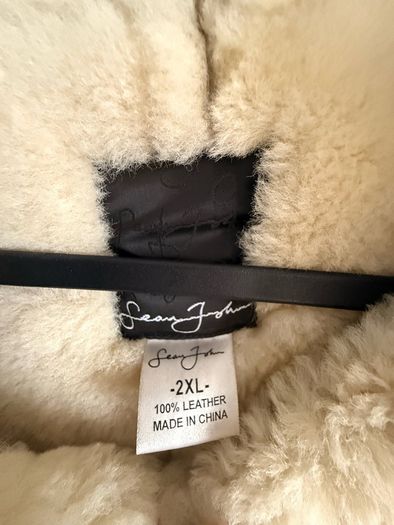 Sean John Genuine Leather Overcoat