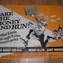 Woody Allen Quad Film Poster Take The Money and Run (1969)