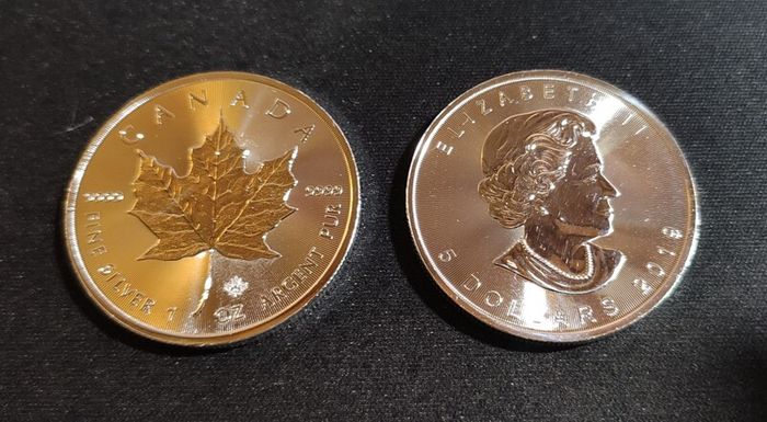 Pure Silver Coins - Canadian Maple Leaf