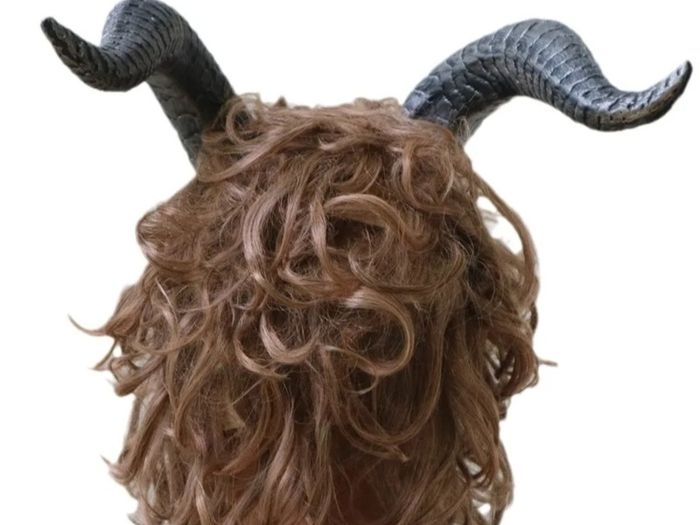 Beauty and the beast halloween latex mask with hair.