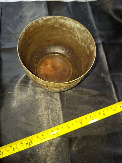 Antique Brass Planter Pot with Detailed Floral Engravings, Postage Available