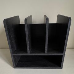 EasyPAG Dark Grey Wood Desktop Office Desk File Holder Organiser Storage