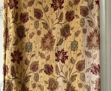 Large Heavy Vintage Style Floral Jaquard Drapes