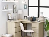 Corner Desk Sonoma Oak 145x100x76 cm Chipboard