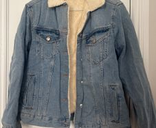 Fur lined denim jacket