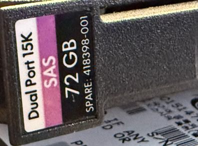 HP 72GB SAS 2.5" Hot Swap hdd's