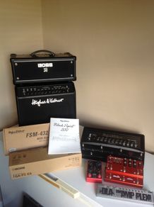 Selection of amps and moddellers for sale.