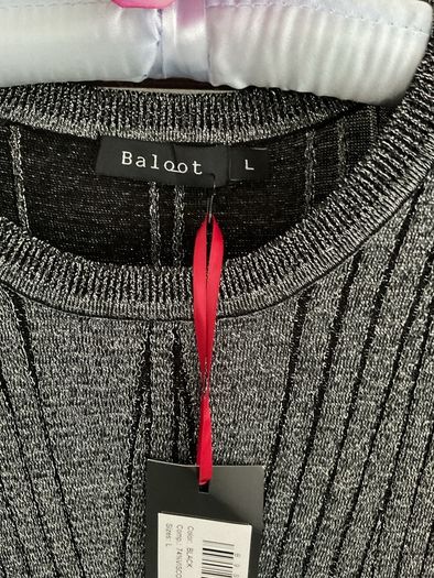 dress Bnwt grey short sleeve sparkle dress baloot brand size large