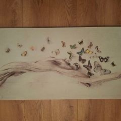 Butterfly/tree branch canvas picture