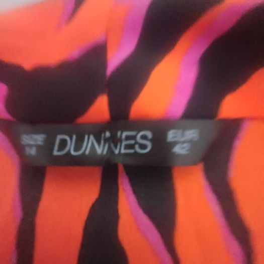 Dunnes Stores Orange Zebra Print Wrap Dress Size 14