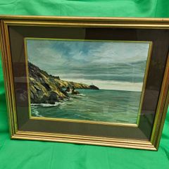 Beautiful Irish Maritime Landscape by Carmel Lynch  Framed Painting on Board