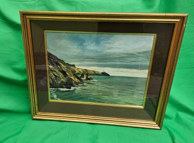 Beautiful Irish Maritime Landscape by Carmel Lynch  Framed Painting on Board