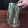 Glass Vase on brass stand Image 3