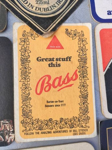 Vintage beer mat collage