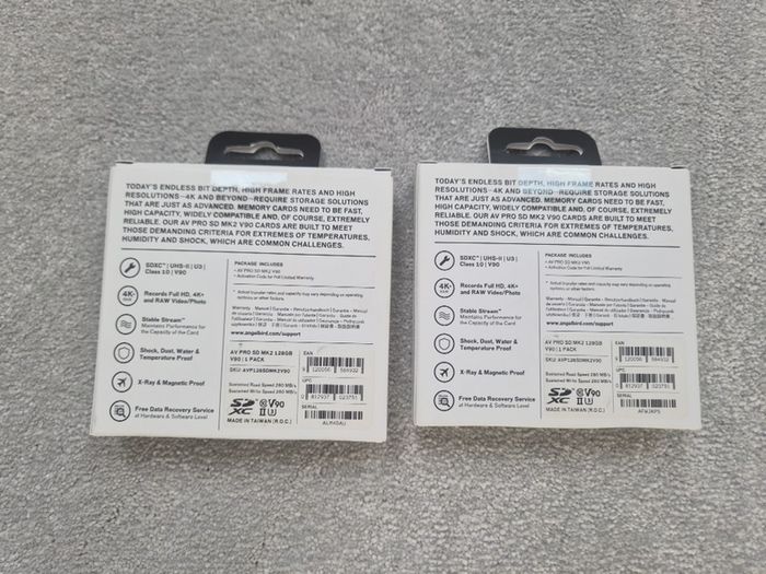 Angelbird AV PRO SD MK2 V90 128GB (Pair) Brand New