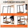 4-Tier AV Media Stand with Power Strips, Corner TV Stand with LED Lights, Height Adjustable Image 4