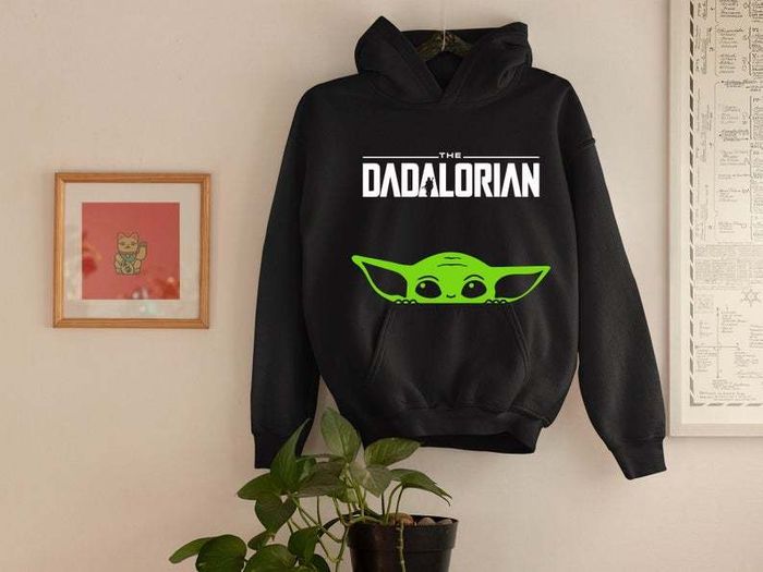 DADALORIAN Baby Yoda hoodie Mandalorian Inspired Hoodie Star Wars Gift Hooded Sweatshirt Star wars Shirt Mandalorian hoodie