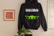 DADALORIAN Baby Yoda hoodie Mandalorian Inspired Hoodie Star Wars Gift Hooded Sweatshirt Star wars Shirt Mandalorian hoodie