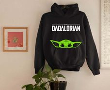 DADALORIAN Baby Yoda hoodie Mandalorian Inspired Hoodie Star Wars Gift Hooded Sweatshirt Star wars Shirt Mandalorian hoodie