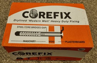 Corefix Heavy Duty Dot & Dab Dryline Wall Fixing Kit, 24 Pack