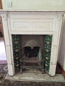 cast iron antique fire place