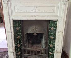 cast iron antique fire place