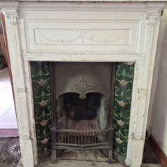 cast iron antique fire place