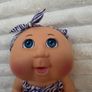 Cabbage Patch Kids Deluxe Tiny Newborn (Splash 'n Float) Splash 'n Float Zebra Swimsuit Blue Eyes Used Dirty Please see photos Image 7