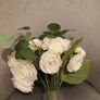 Brand new faux flowers in glass vase Image 4